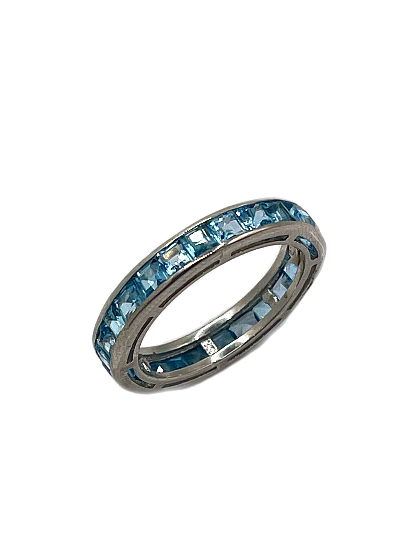 'Swiss Blue' Topaz Full Eternity Ring