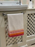 Pink & Orange Trellis Hand Block Printed Hand Towel