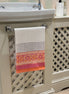 Pink & Orange Flower Hand Block Printed Hand Towel