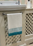 Teal Mini Spot Hand Block Printed Hand Towel