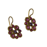 Pink Cross Earrings