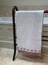 Taupe Flower Shrub Waffle Towel