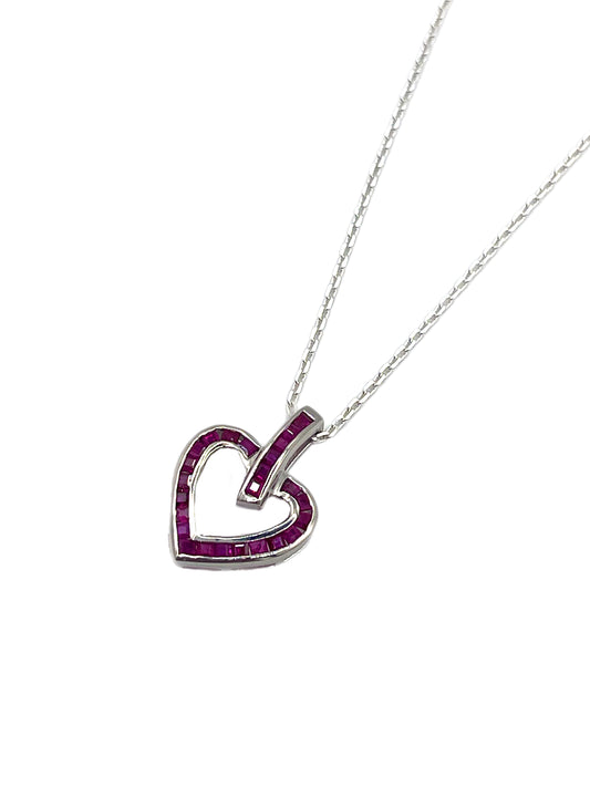 Ruby Heart Necklace