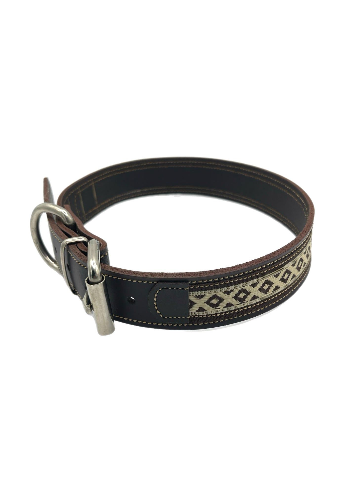 Large Beige Argentine Dog Collar