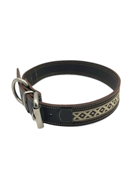 Large Beige Argentine Dog Collar