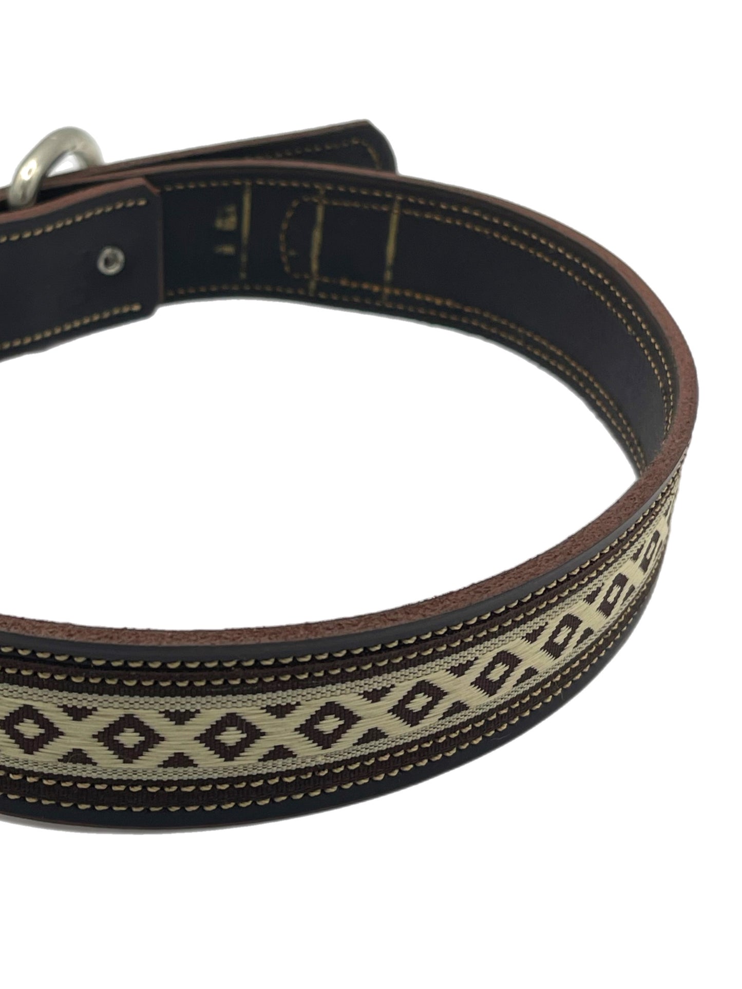 Large Beige Argentine Dog Collar