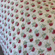 Palmtree & Pink Flower Shrub Bedspread/Quilt