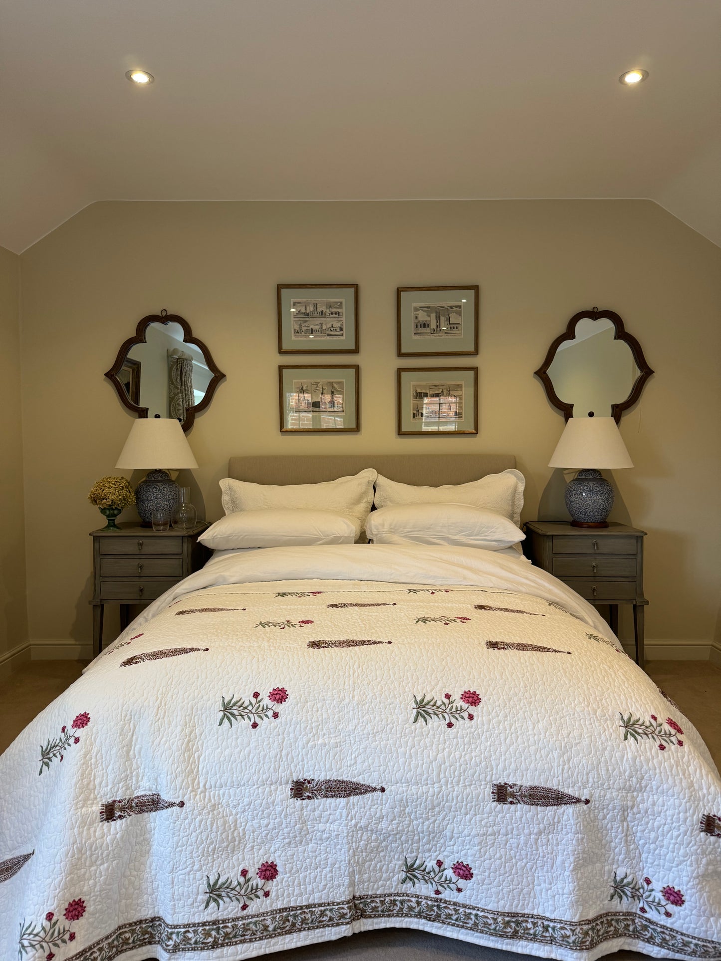 Pink & Red Cypress Bedspread/Quilt