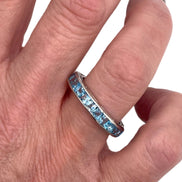 'Swiss Blue' Topaz Full Eternity Ring