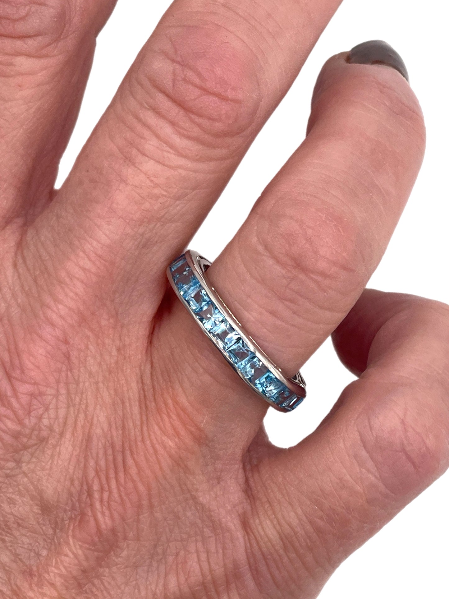 'Swiss Blue' Topaz Full Eternity Ring