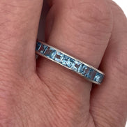 'Swiss Blue' Topaz Full Eternity Ring