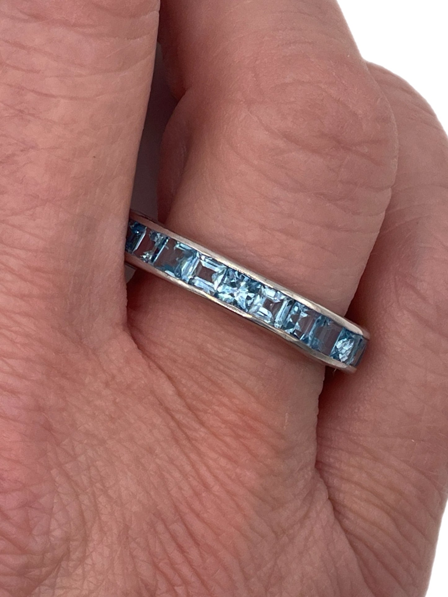 'Swiss Blue' Topaz Full Eternity Ring