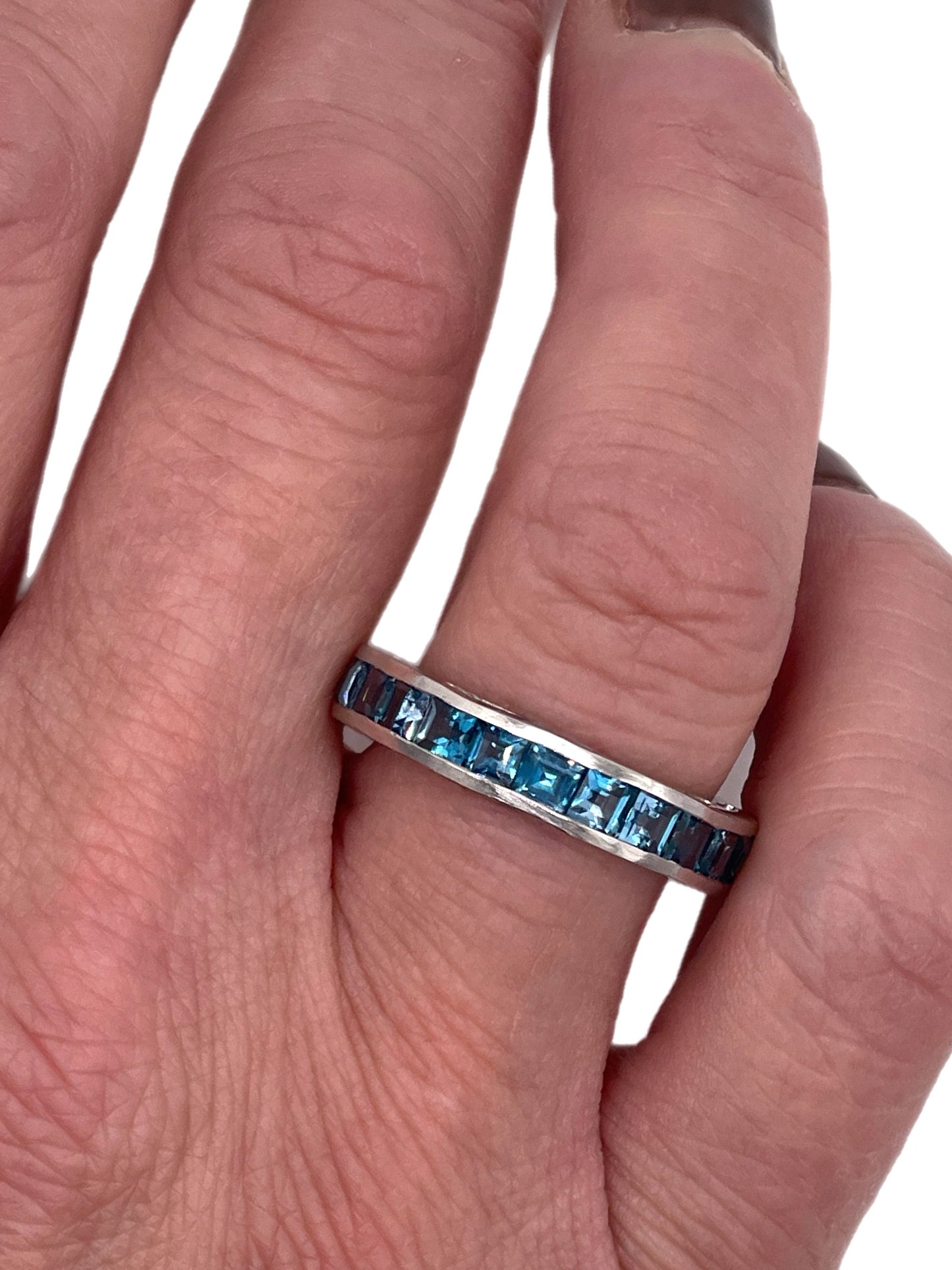 'London Blue' Topaz Full Eternity Ring