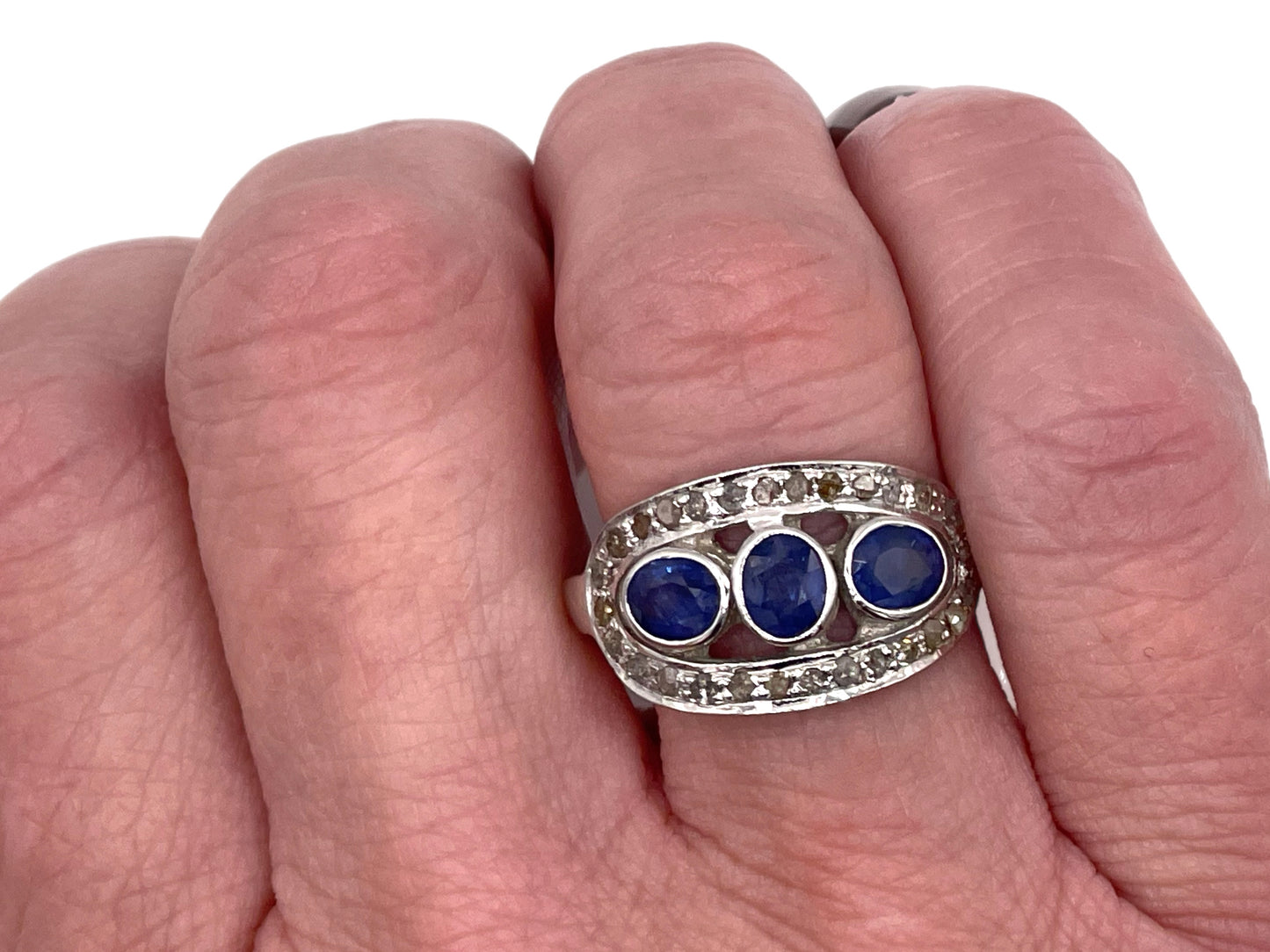 Trio Sapphire Target Ring