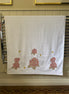 Pink Hydrangea and Butterfly Embroidered Bath Towel