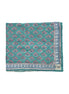 'Pink & Blue Shrub' Block Printed Cotton Towel