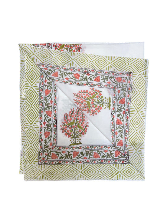 'Parrot Trees' Hand Block Printed Sarong