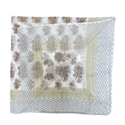 'Taupe Flower' Hand Block Printed Sarong