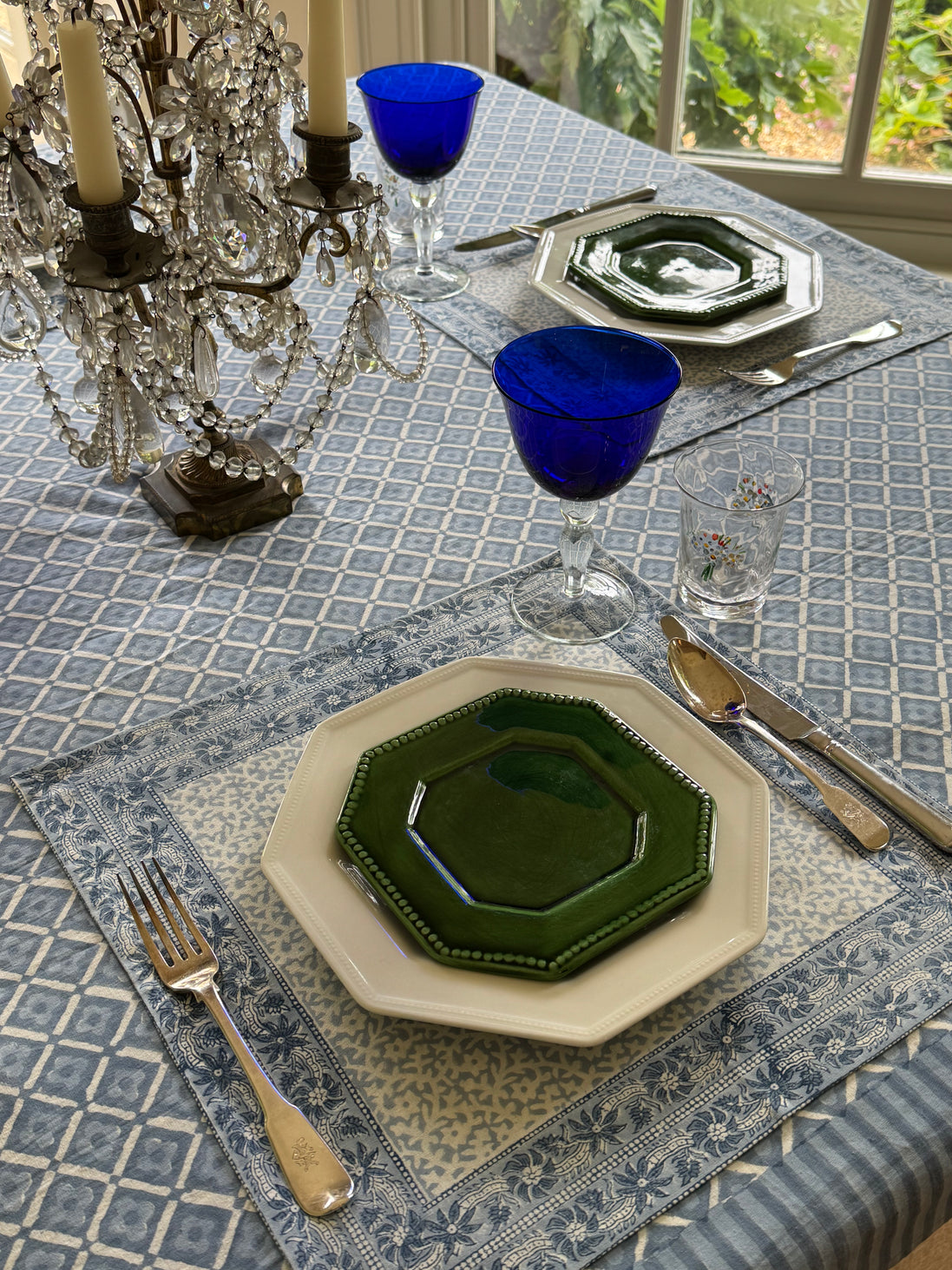 Blue Foliage Placemats - Set of 6