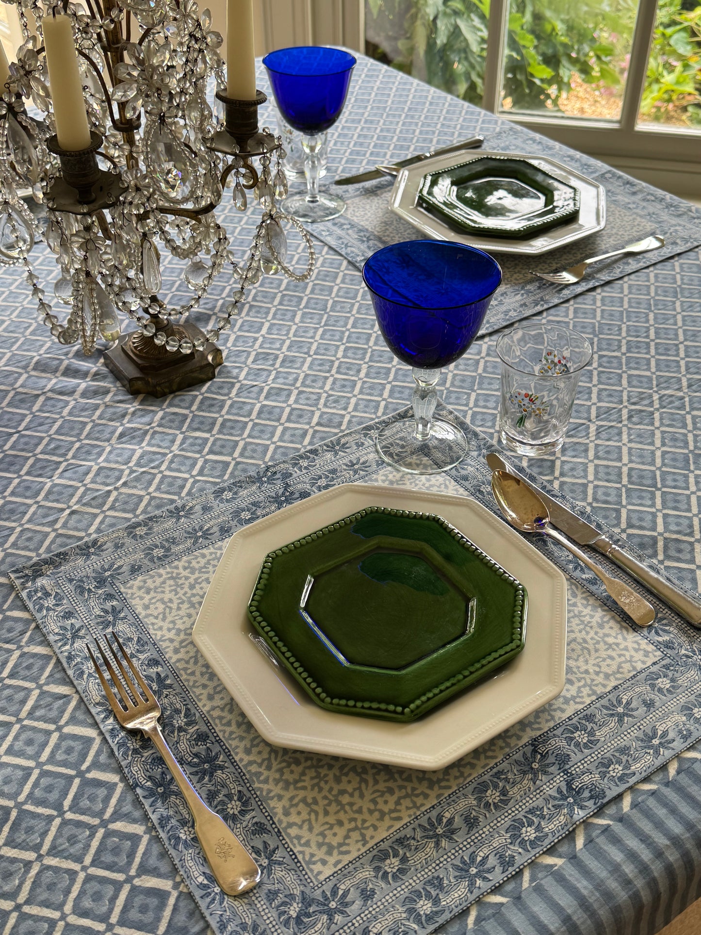 Blue Foliage Placemats - Set of 6