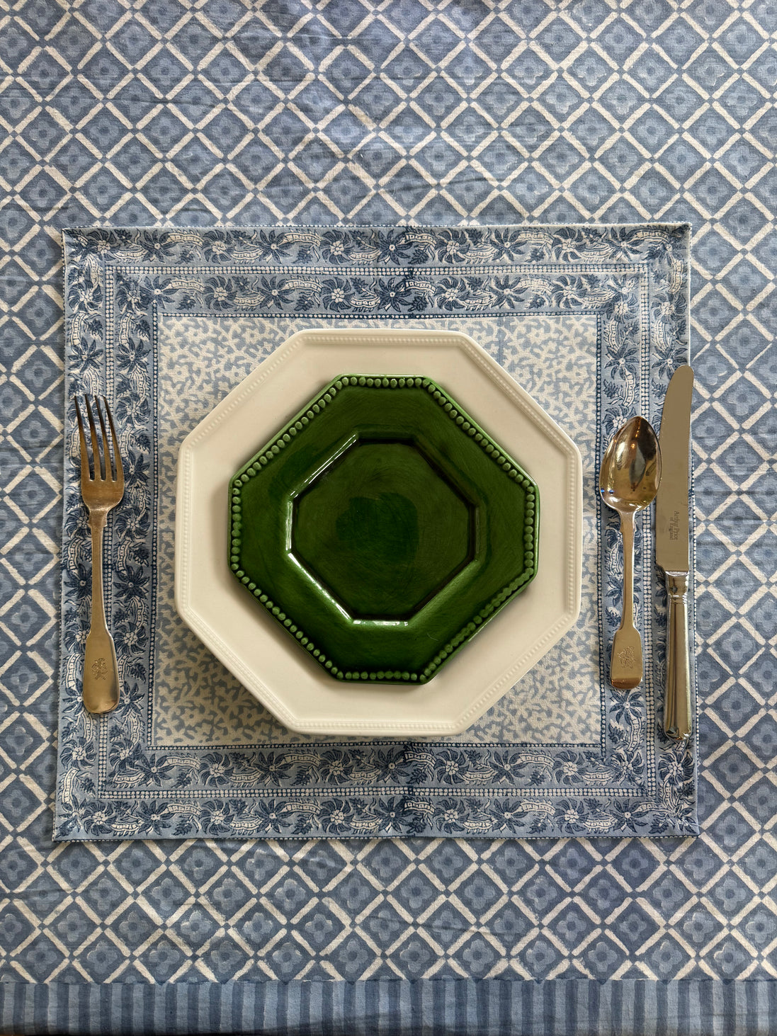 Blue Foliage Placemats - Set of 6