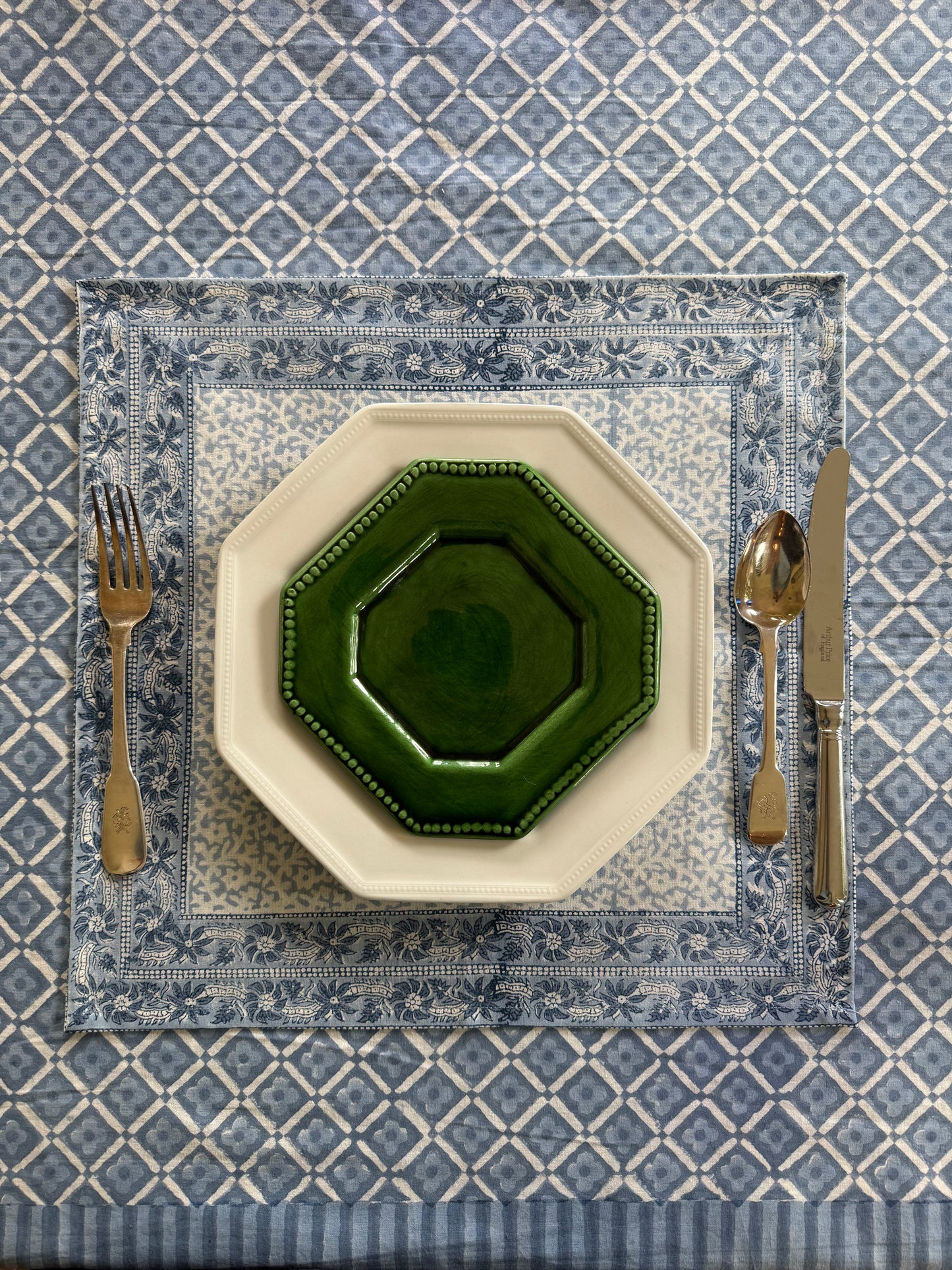 Blue Foliage Placemats - Set of 6