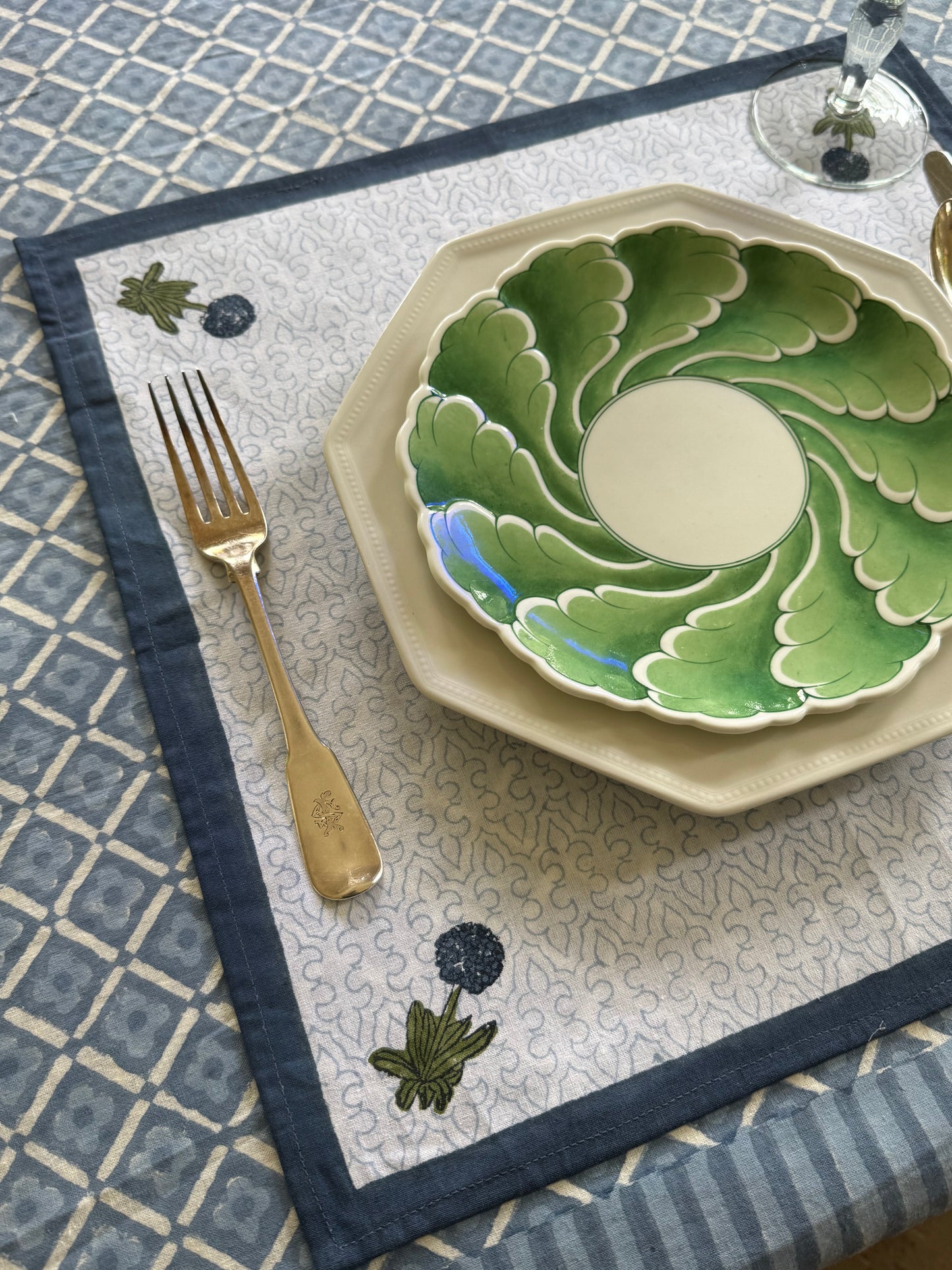 Blue Allium Placemats - Set of 6