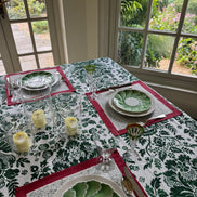 Red and Taupe Foliage Placemats - Set of 6