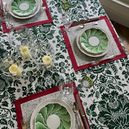 Red and Taupe Foliage Placemats - Set of 6