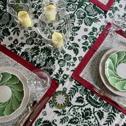 Red and Taupe Foliage Placemats - Set of 6