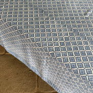 Blue Geometric Flower Hand Block Print Tablecloth