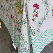 Cypress & Shrub Hand Block Print Tablecloth