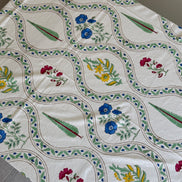 Cypress & Shrub Hand Block Print Tablecloth