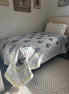 Blue Foliage & Tree Hand Block-Printed Single Bedspread