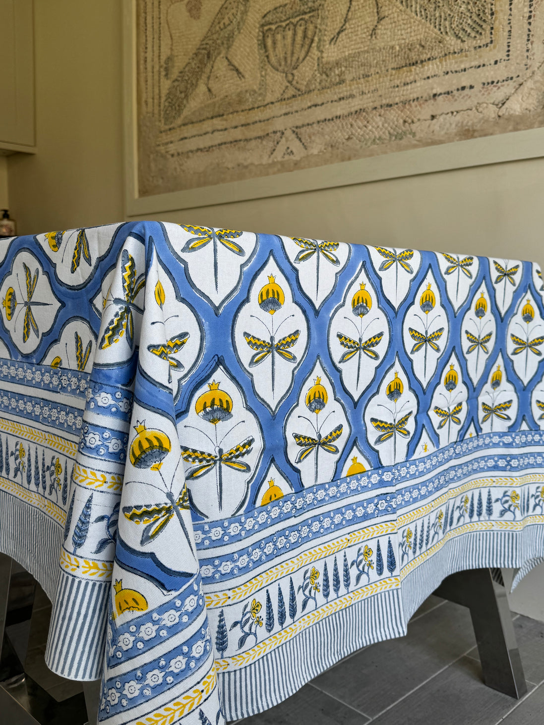 Blue & Yellow Dragon Fly Tablecloth