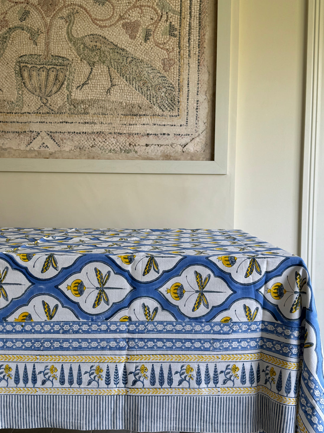 Blue & Yellow Dragon Fly Tablecloth