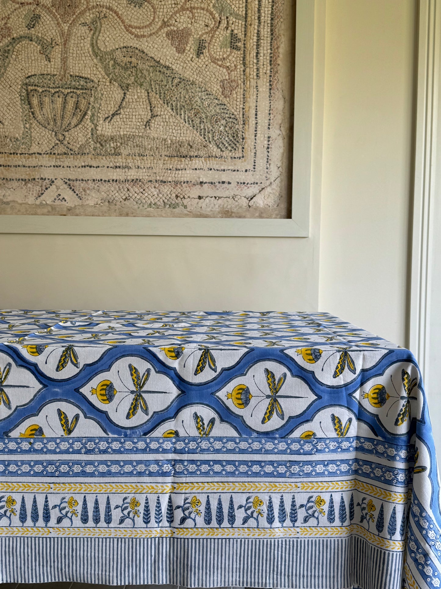 Blue & Yellow Dragon Fly Tablecloth