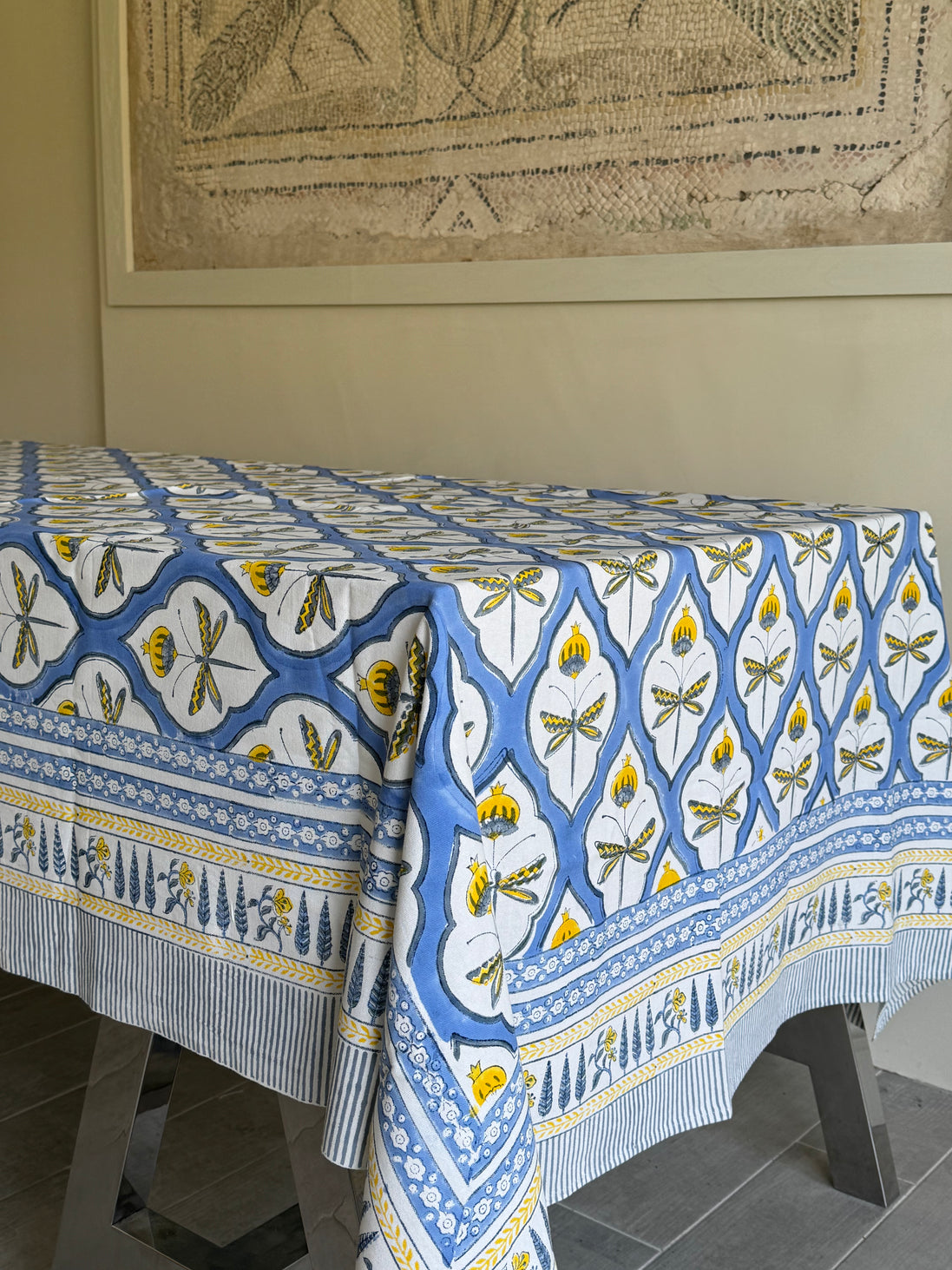 Blue & Yellow Dragon Fly Tablecloth