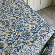 Strawberry & Parrot Block Print Tablecloth