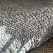 Blue Foliage & Tree Hand Block-Printed Single Bedspread