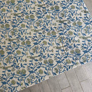 Strawberry & Parrot Block Print Tablecloth