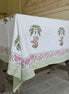 Pomegranate & Palmtree Block Print Tablecloth