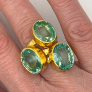 Bezel Set Green Gemstone Ring