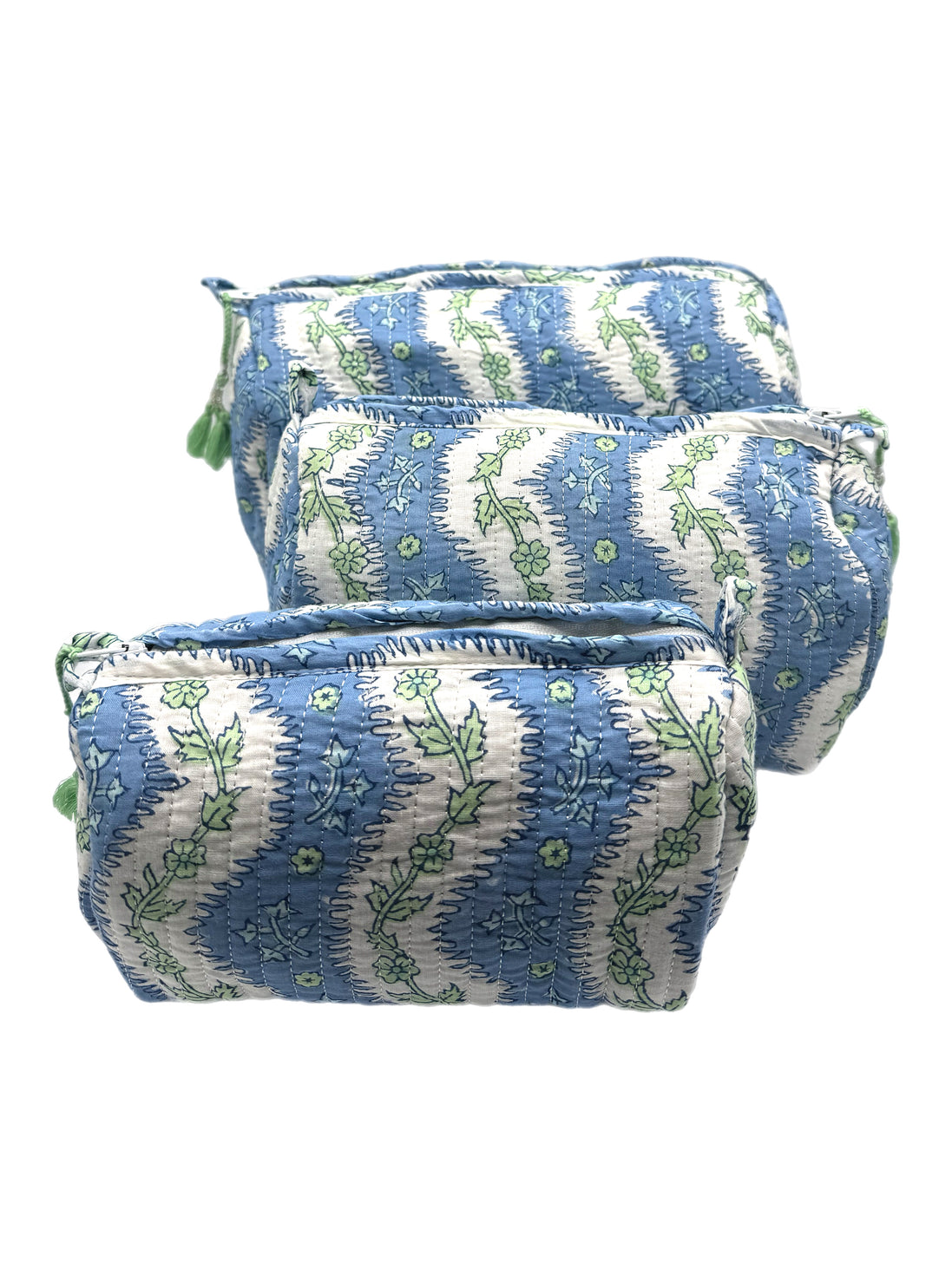 'Arles' Block Printed Sponge Bag/Washbag