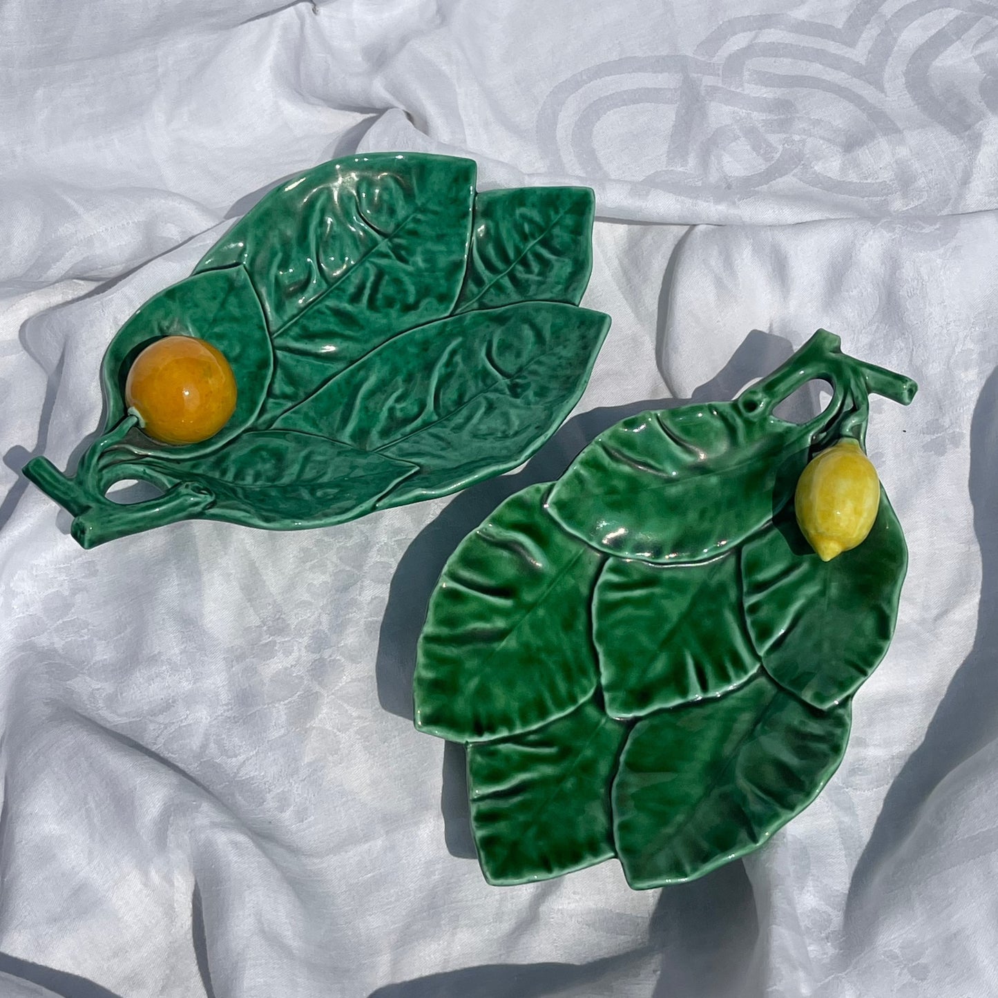 Portuguese Orange & Lemon Leaf Platters