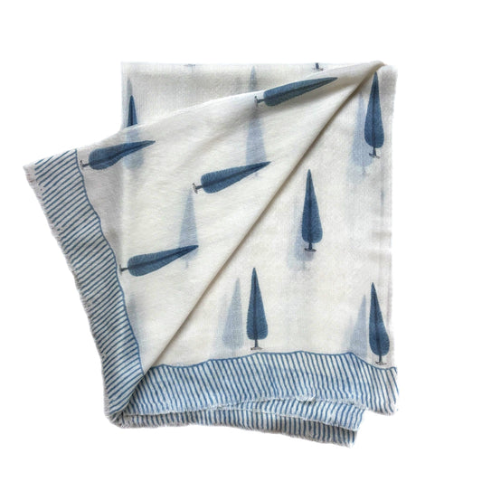 Blue Cypress Trees Pashmina