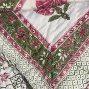 Pink Fan Flower Bedspread