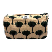 'Yellow Palm Tree' Block Printed Sponge Bag/Washbag