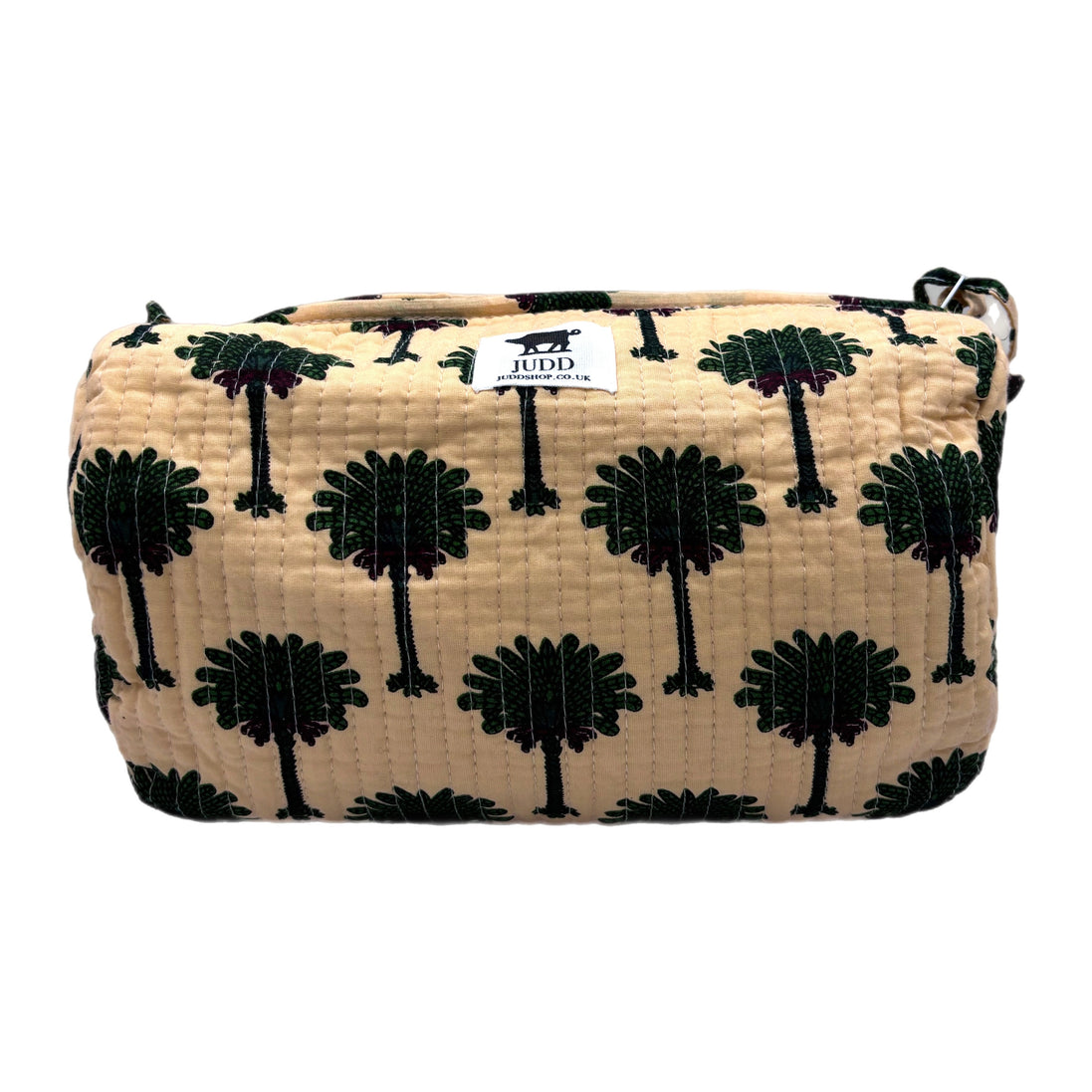 'Yellow Palm Tree' Block Printed Sponge Bag/Washbag