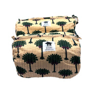 'Yellow Palm Tree' Block Printed Sponge Bag/Washbag